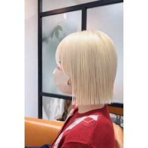 【YUYA】切りっぱなしショート×ホワイトブロンド